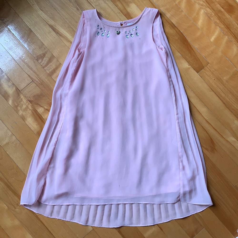 Pink Dress with Pleated Back for 7Y